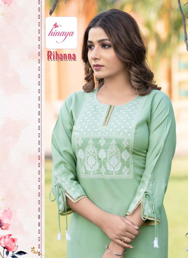 Hinaya Rihanna Vol 6 Regular Wear Kurti With Bottom Collection